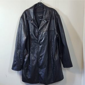 Wilsons Leather Men's Black Leather Coat